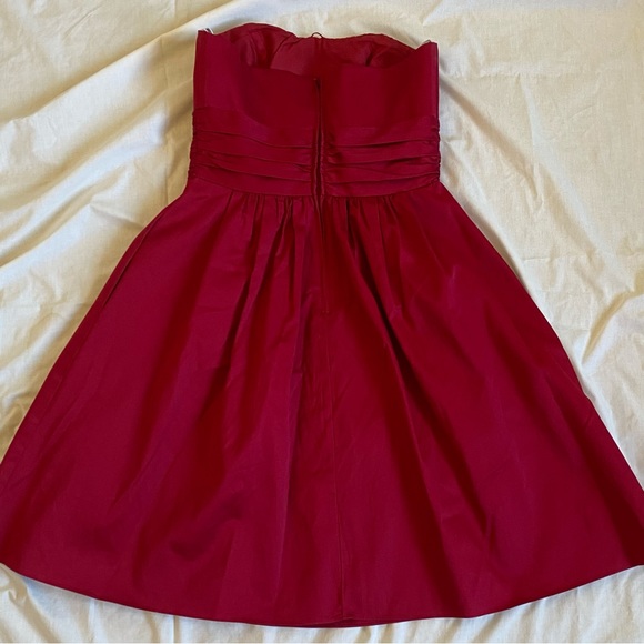 Red Vintage Styled Strapless A-Line dress - Picture 2 of 10